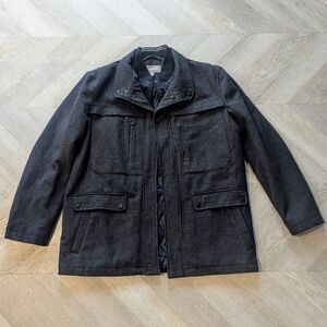 Michael Kors  Insulated Wool Blend Pea Coat Size XL Dark Gray